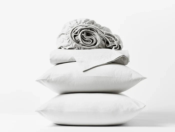 Coyuchi Ginger Organic Crinkled Percale Sheet Set