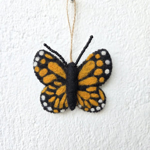 Ganapati Butterfly - Orange Felt Ornament
