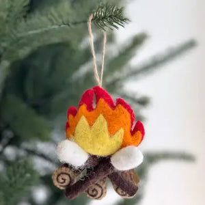 Ganapati Campfire w Marshmallow Felt Ornament