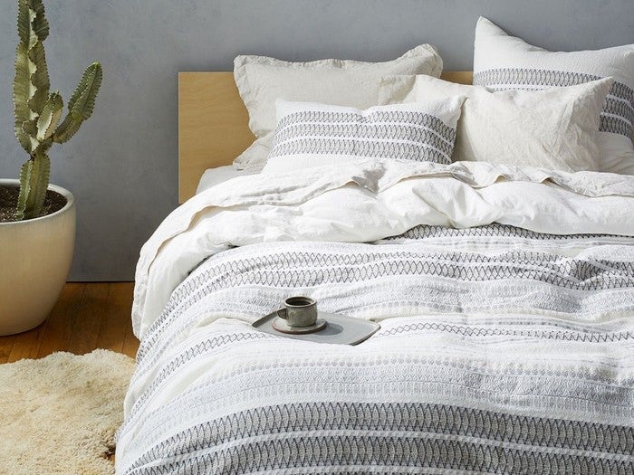 Coyuchi Full Queen Undyed w Redwood Lost Coast Organic Duvet Cover