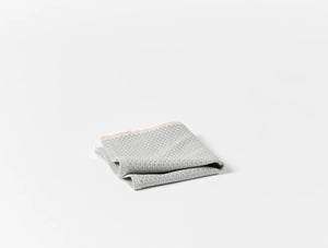 Coyuchi Wash Cloth Deep Pewter w Tangerine Stripe Mediterranean Organic Towels