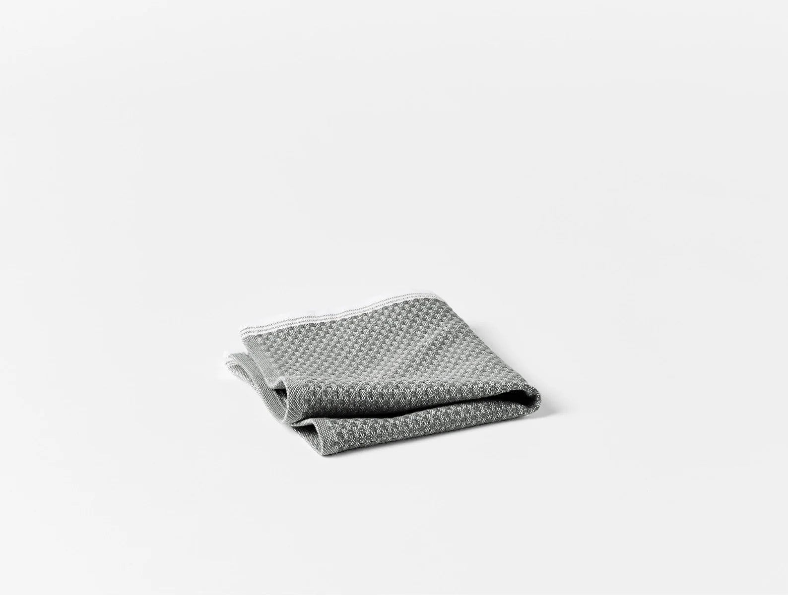 Coyuchi Wash Cloth Shadow with Deep Pewter Mediterranean Organic Towels