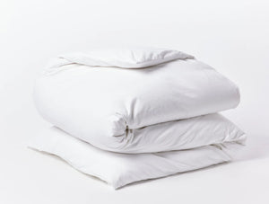 Coyuchi King Cal King Alpine White Cloud Brushed Organic Flannel Duvet Cover