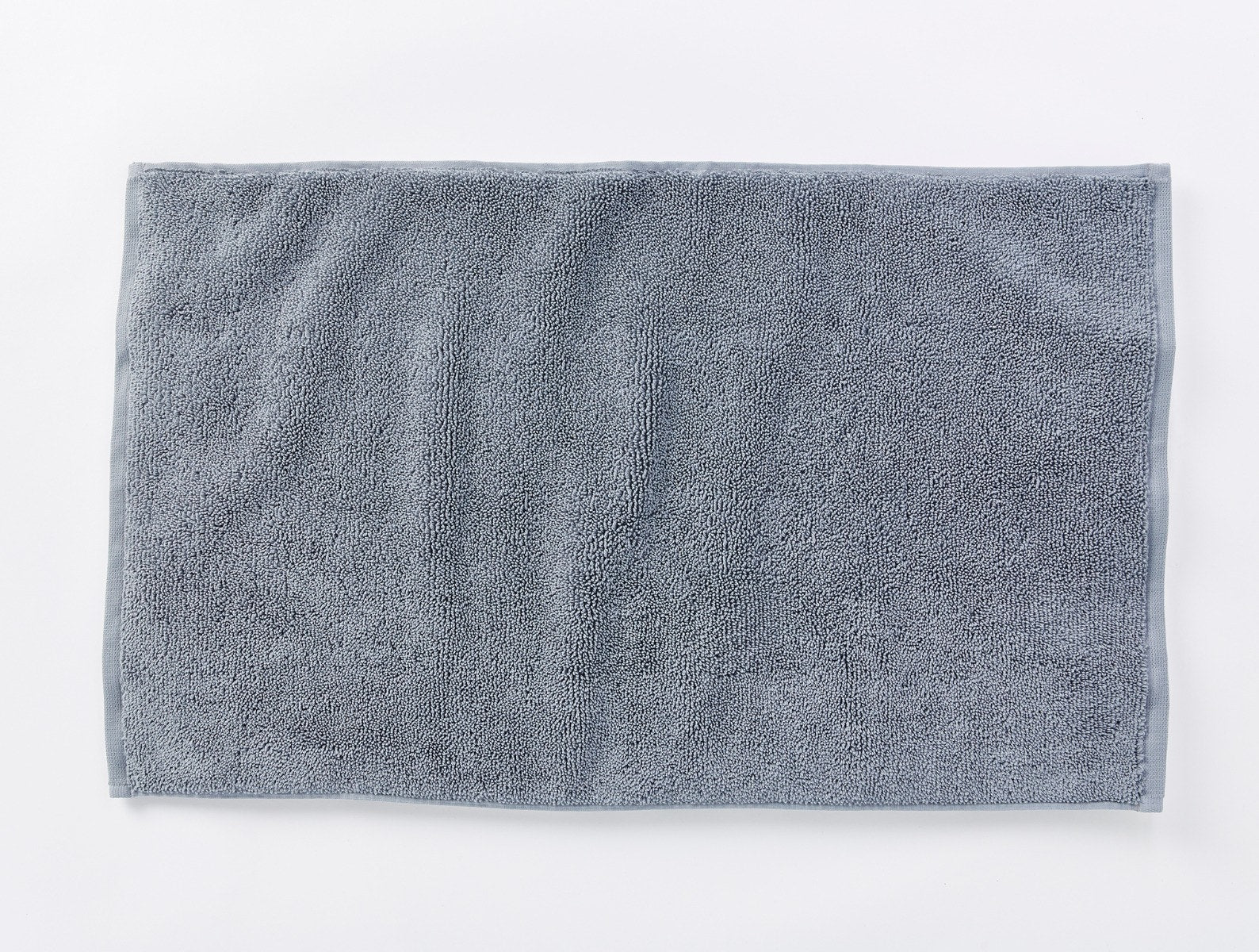 Coyuchi Bath Mat Steel Blue Cloud Loom Organic Towels & Bath Mat