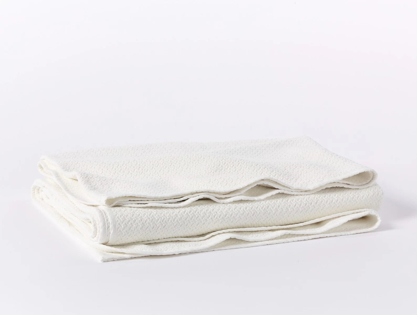 Coyuchi King White Honeycomb Organic Blanket