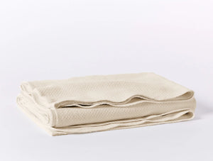 Coyuchi Full Queen Undyed Honeycomb Organic Blanket