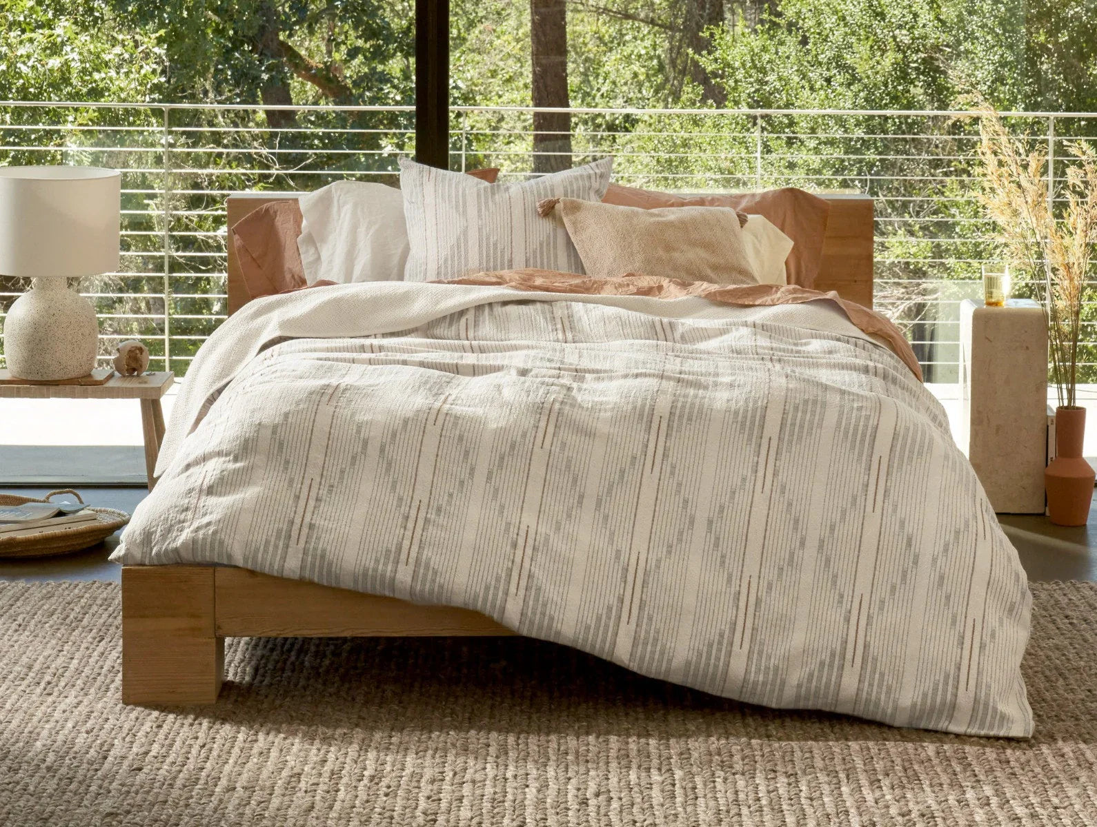 Coyuchi King Harvest Morelia Organic Duvet Cover