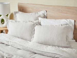 Coyuchi Standard Sham Fog Organic Relaxed Linen Duvet Cover