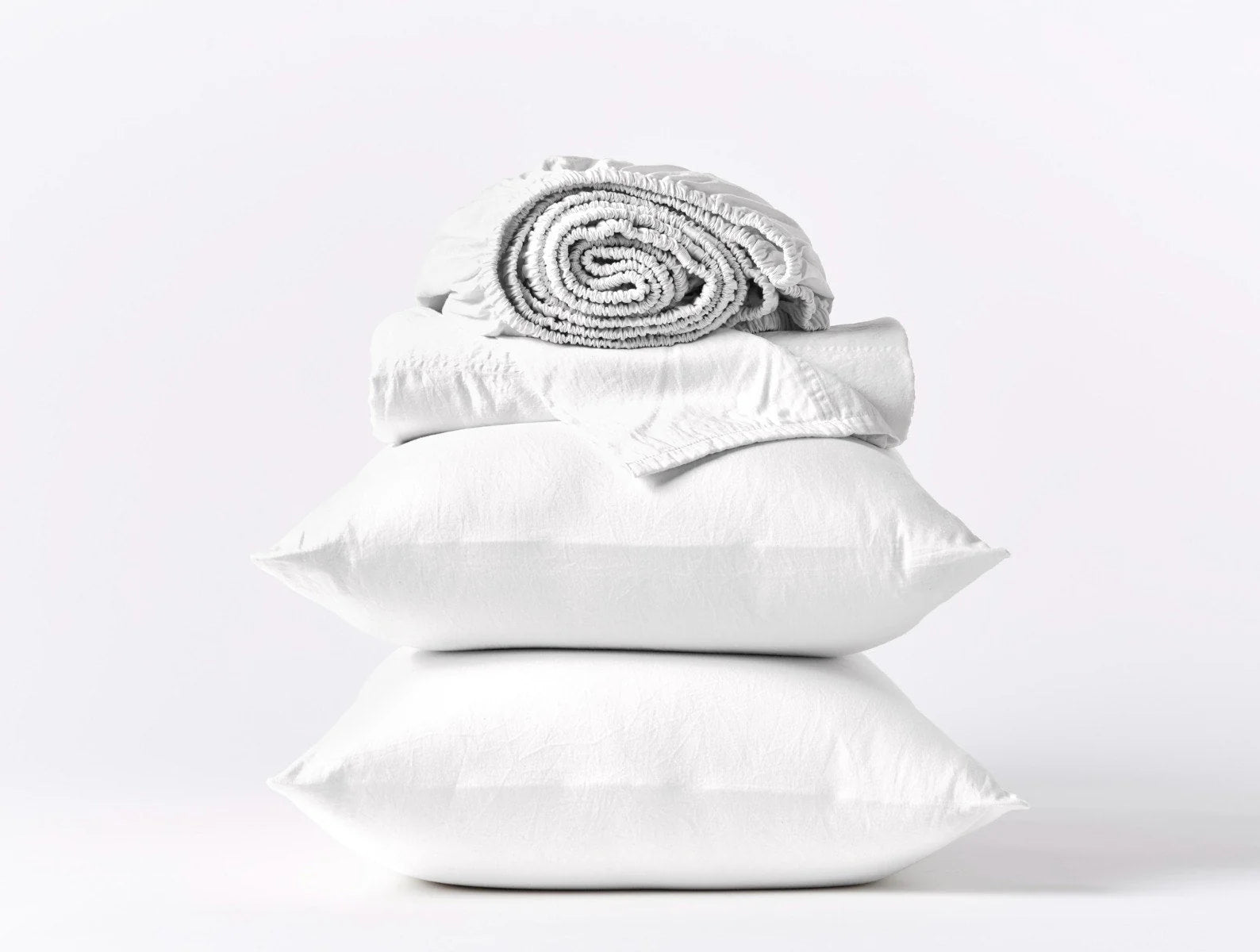 Coyuchi Twin Alpine White Classic Organic Sateen Sheet Set