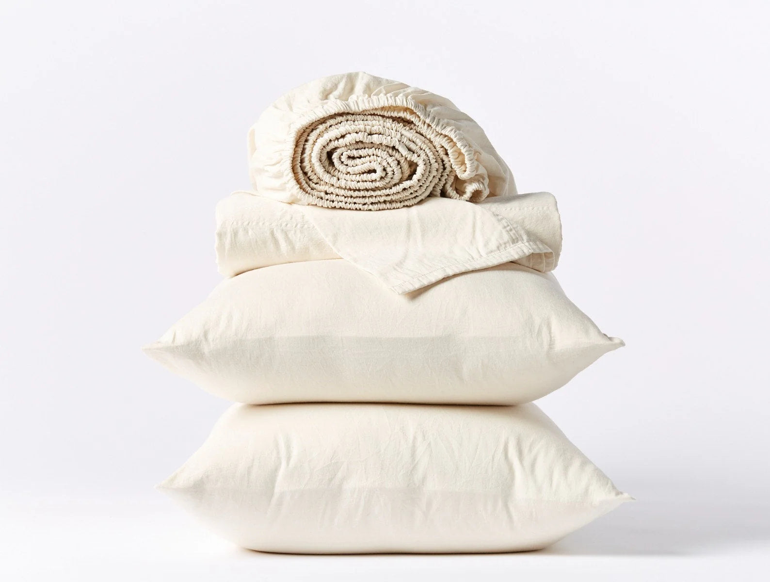 Coyuchi Twin Alpine White Classic Organic Sateen Sheet Set