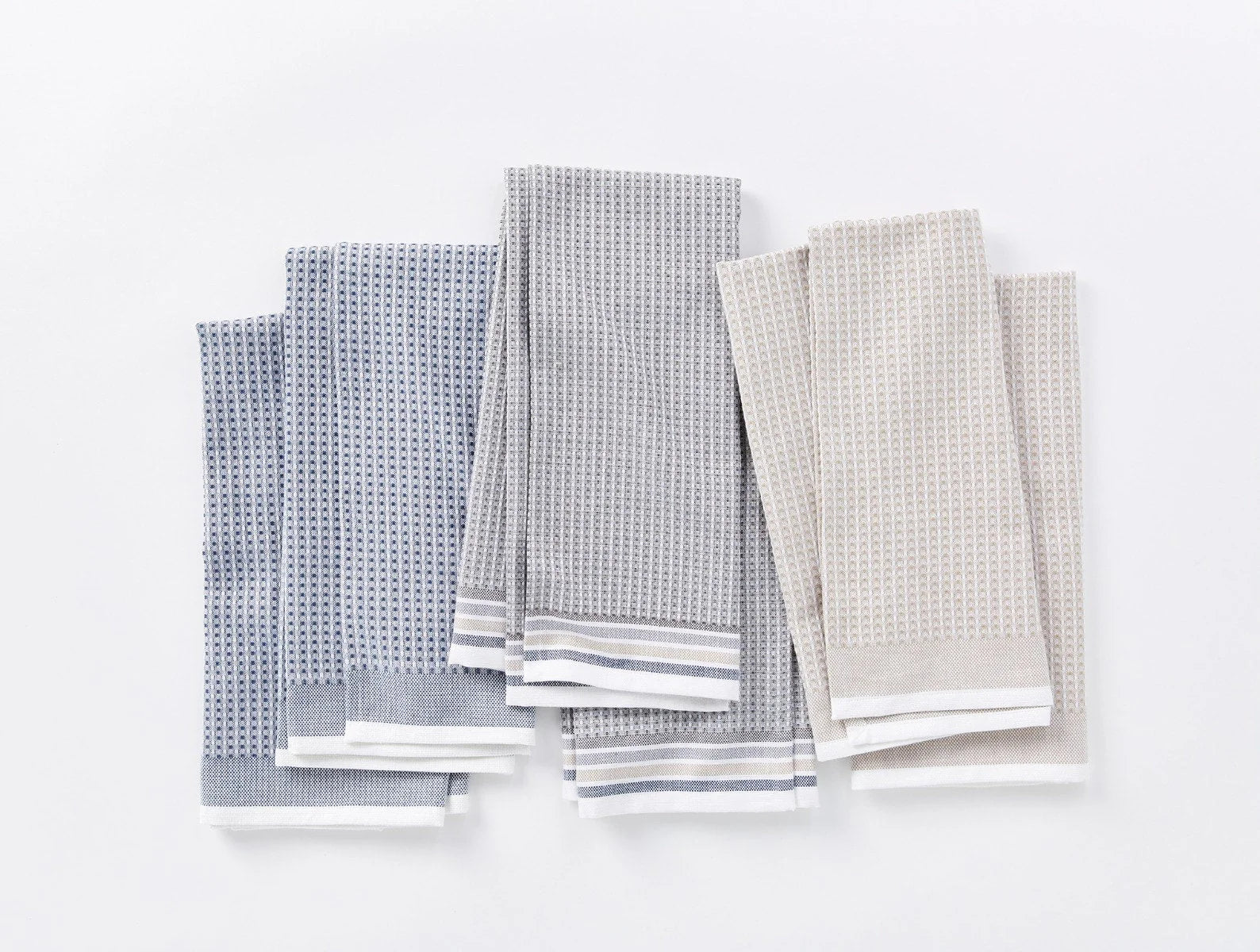 Coyuchi Shoreline Organic Waffle Kitchen Towels, Set of 6