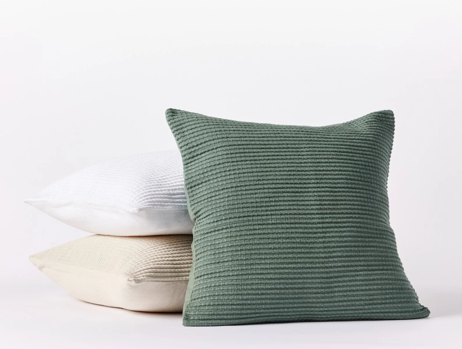 Coyuchi Juniper w Forest Marshall Organic Pillow Cover