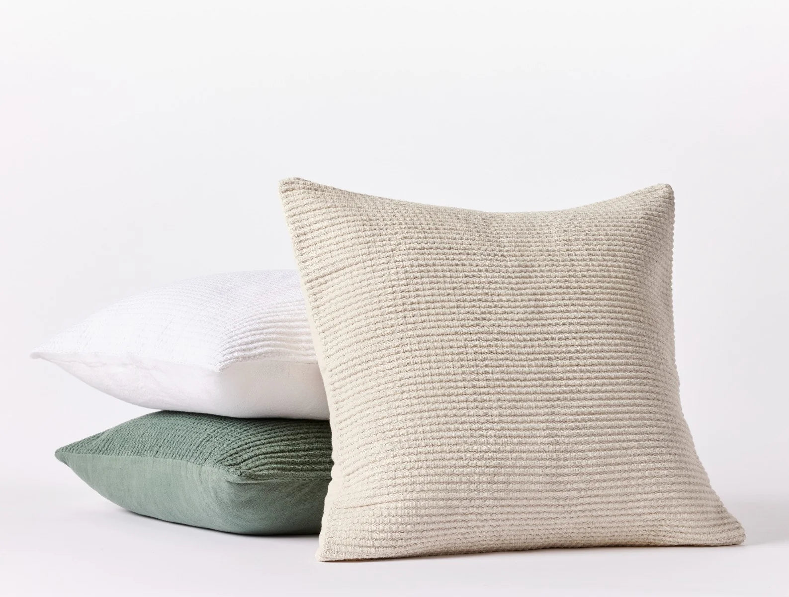 Coyuchi Alpine White Marshall Organic Pillow Cover