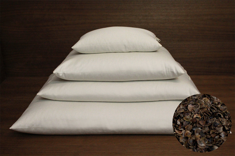 Organic Buckwheat Hull Neck Roll Pillow - Stress And Neck Tension