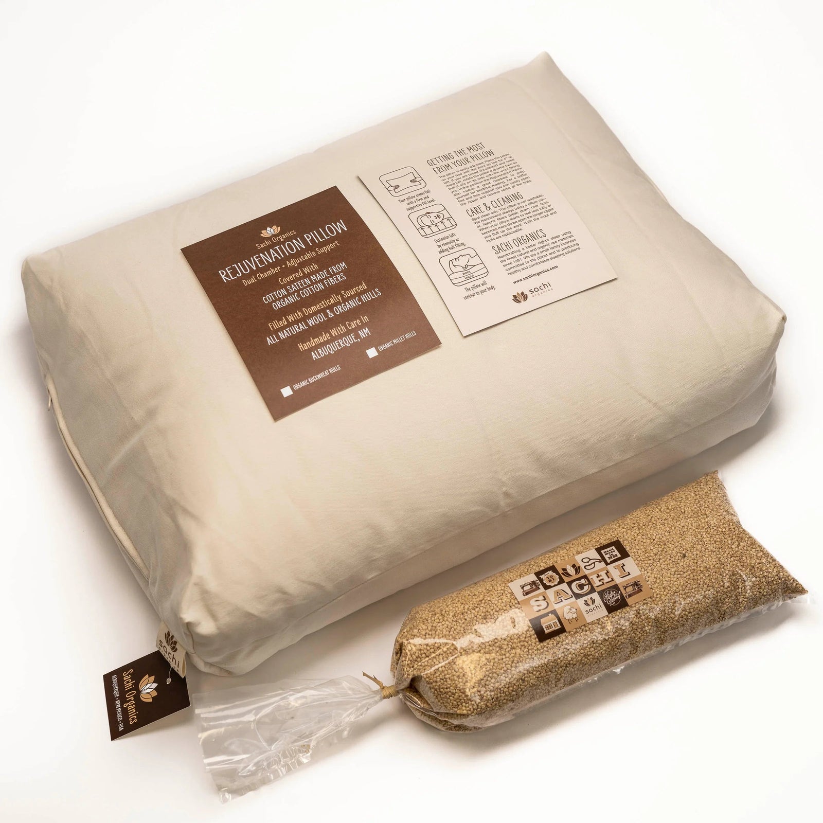 Sachi Organics Millet & Wool Pillow Sachi Organics
